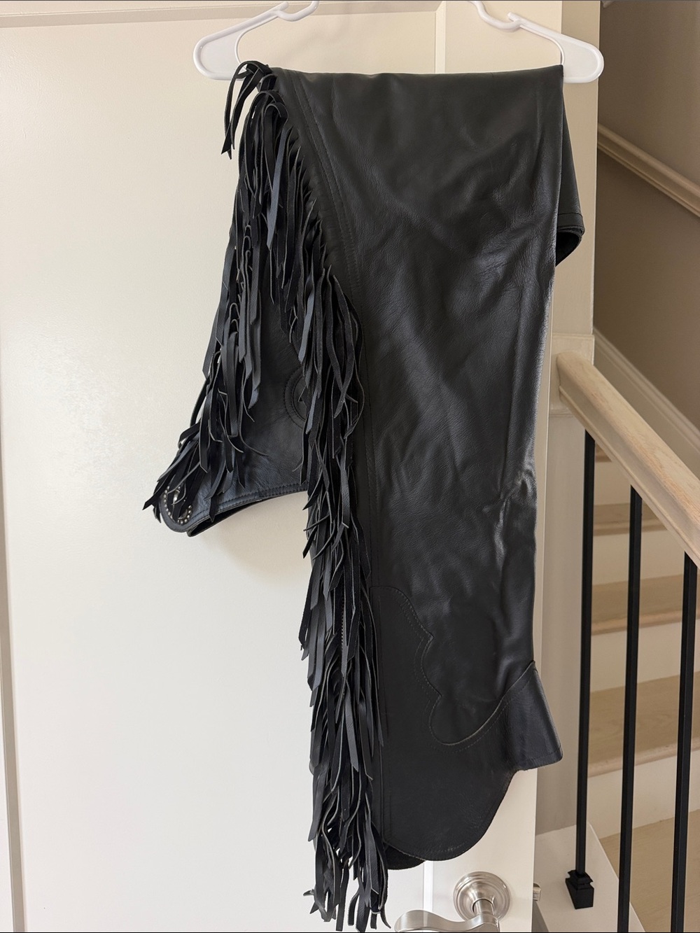 Black Hobby Horse Leather Chaps size Large